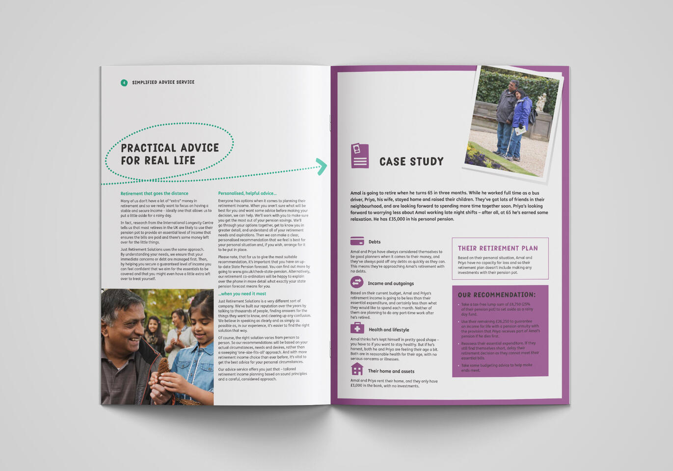 HUB Financial Solutions brochure branding